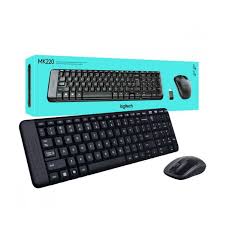 Logitech Wireless Combo MK220 clavier Souris incluse RF sans fil QWERTY US International Noir